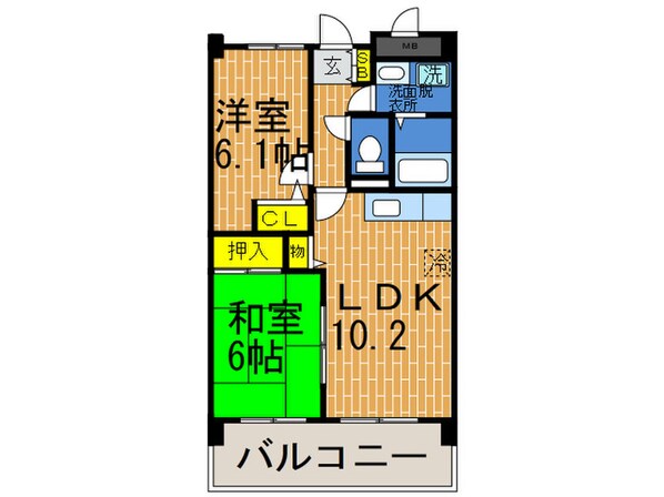 サンクレイドルカメヤマの物件間取画像